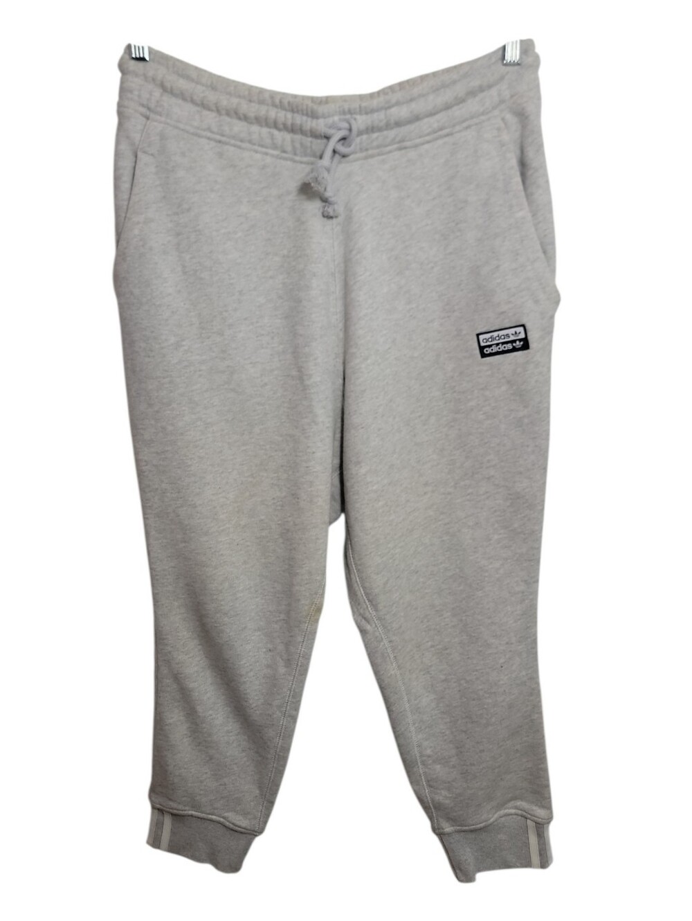 Adidas originals R.Y.V. jogger sweatpants gray heather 3-stripes women's small